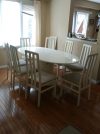 Italian White Lacquer Table with 8 chairs. MAKE AN OFFER!